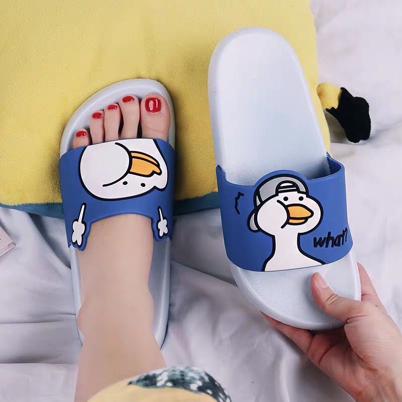 Dép quai ngang phong cách hình vịt ngộ nghĩnh