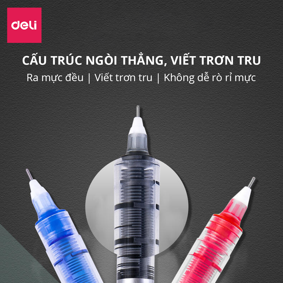 Hình ảnh Bút Bi Nước Mực Gel Nhiều Màu Lẻ Chiếc Deli - Mực Trơn Đều Nhanh Khô Không Lem Phù Hợp Hoc Sinh Văn Phòng Ghi Chép Trang Trí Sổ Tay Kế Hoạch Planner - S853