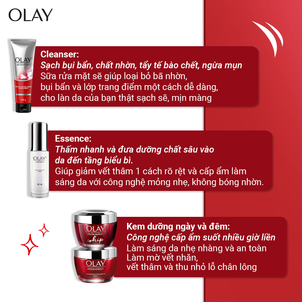 Kem Dưỡng Da OLAY WHIPS Chống Nắng SPF30 Regenerist