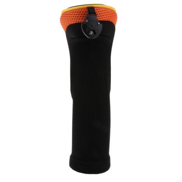3pcs Long Neck Golf Club Head Cover Wood Headcover for Women Black