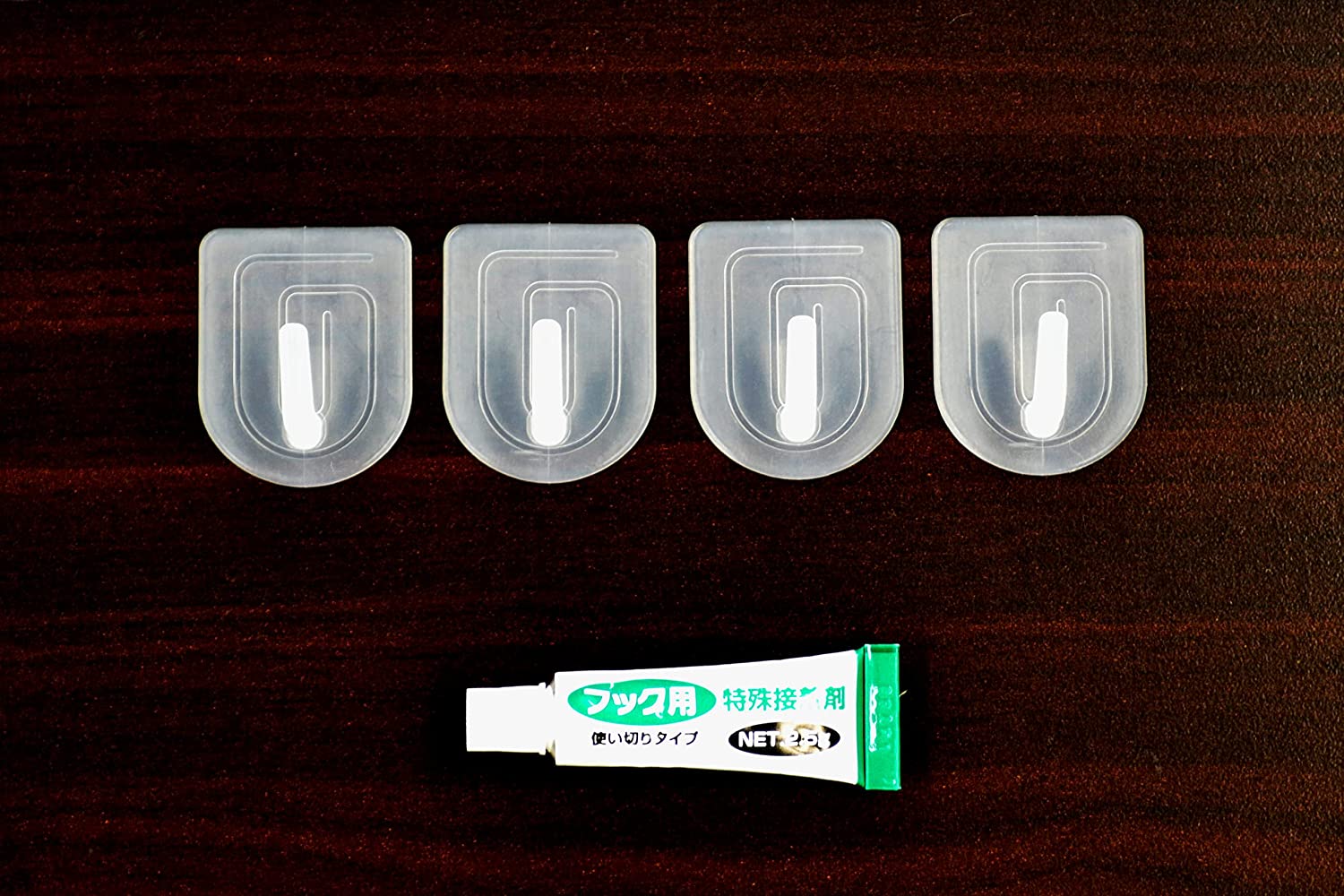 Set 04 móc dính + tuýp keo dán Kokubo Hook size S - Made in Japan