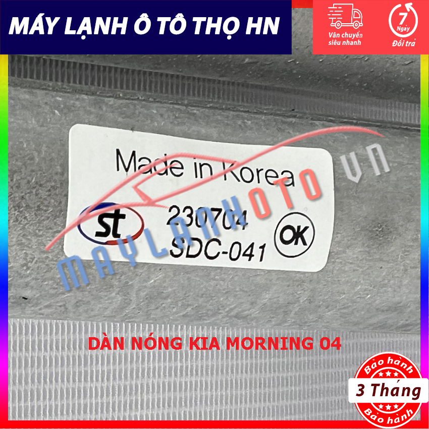 Dàn nóng Kia Morning 2004 Hàng xịn Hàn Quốc