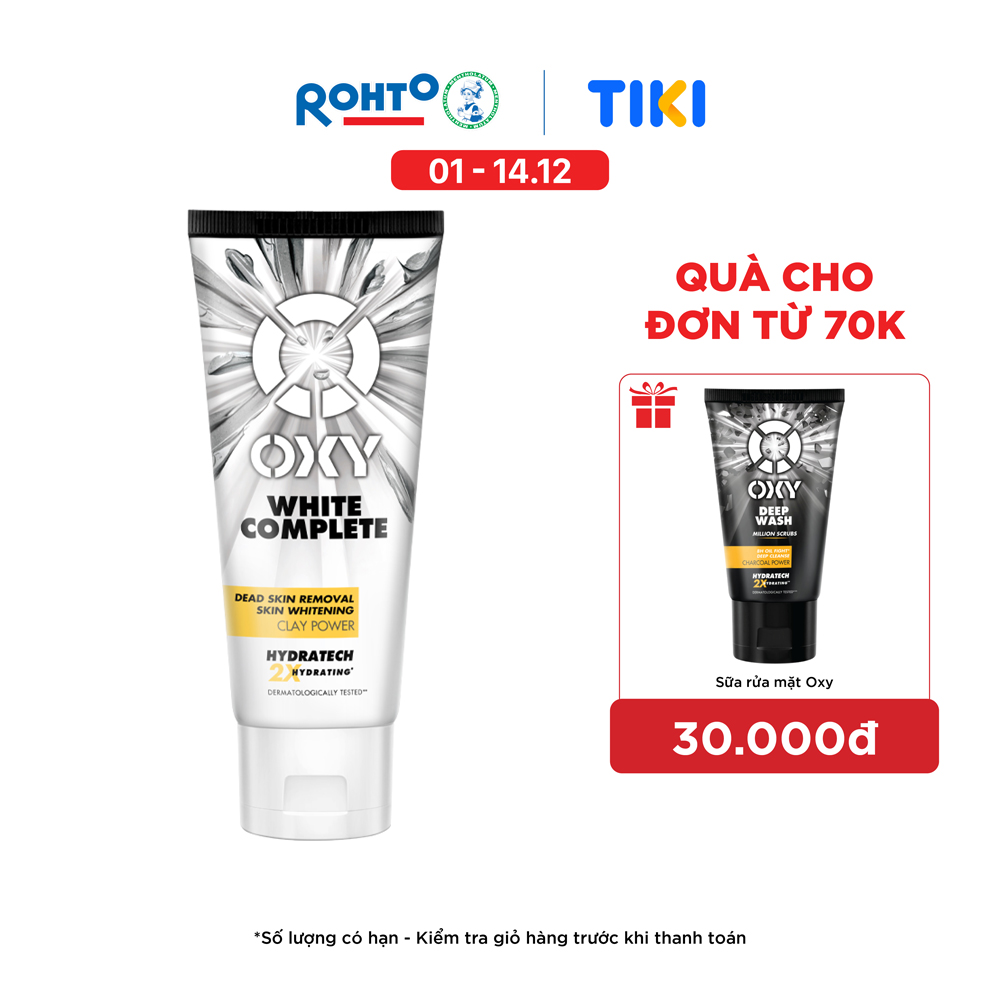 Kem Rửa Mặt Tút Sáng Từ Đất Sét Trắng Oxy White Complete 100G