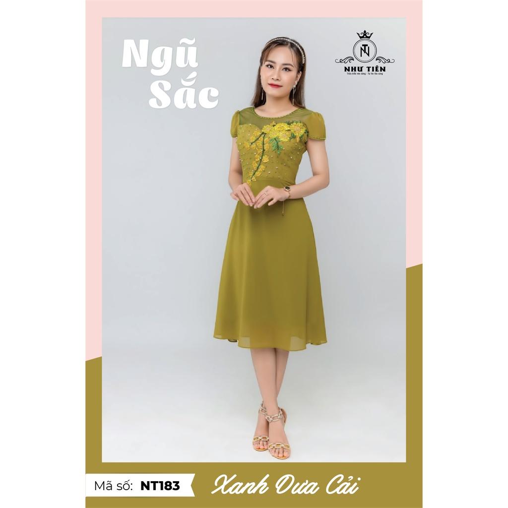 Đầm Nữ Trung Niên Như Tiên Ngũ Sắc NT183