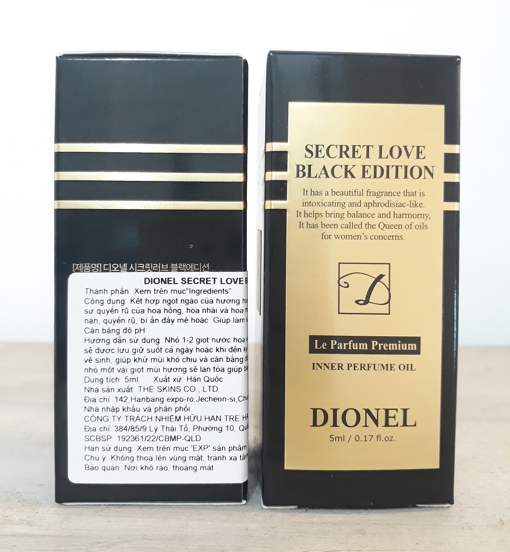 Nước Hoa Vùng Kín Dionel Secret Love Black Edition Inner Parfume Oil 5ml