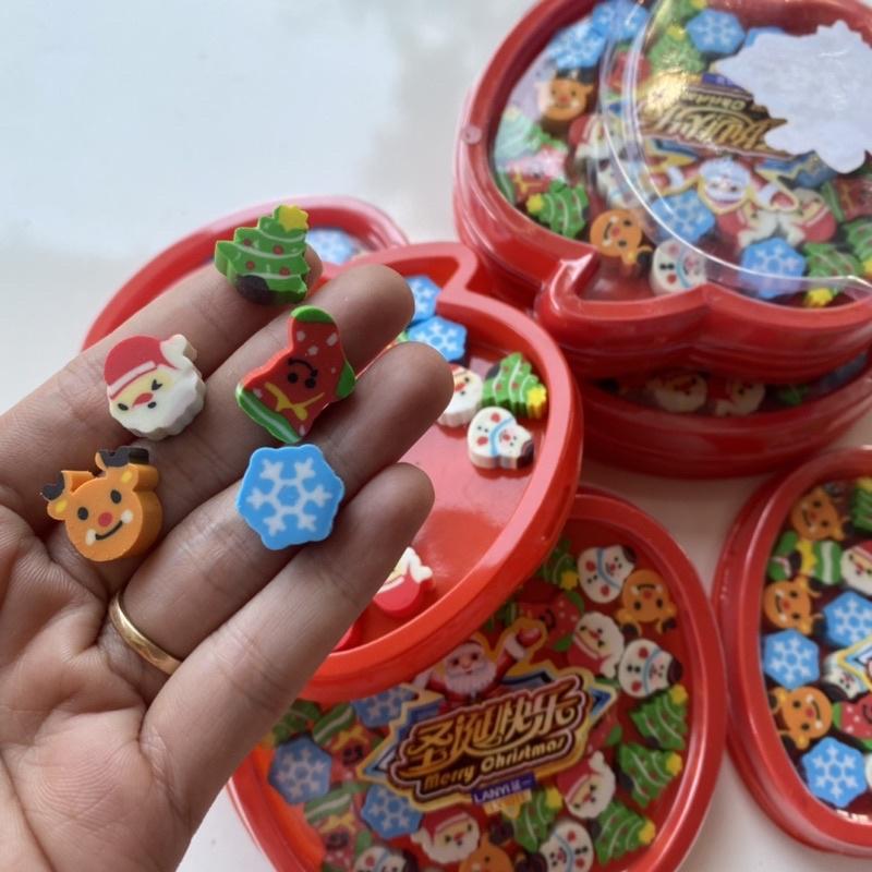 Set 30 Gôm Tẩy Bút Chì Noel Hình Quả Táo