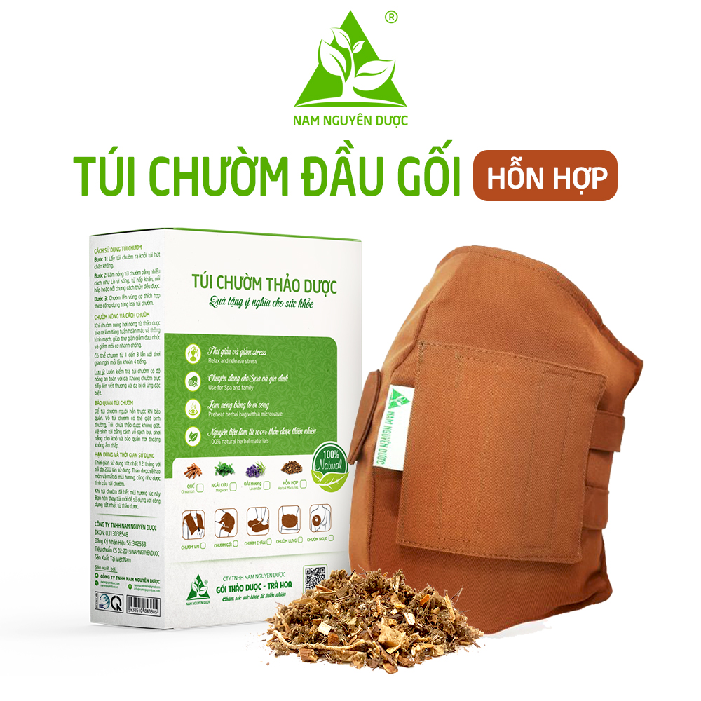 Đai Chườm Khớp Gối Dược Hỗn Hợp NAM NGUYÊN DƯỢC Làm nóng bằng Vi sóng, Giảm đau nhức khớp gối