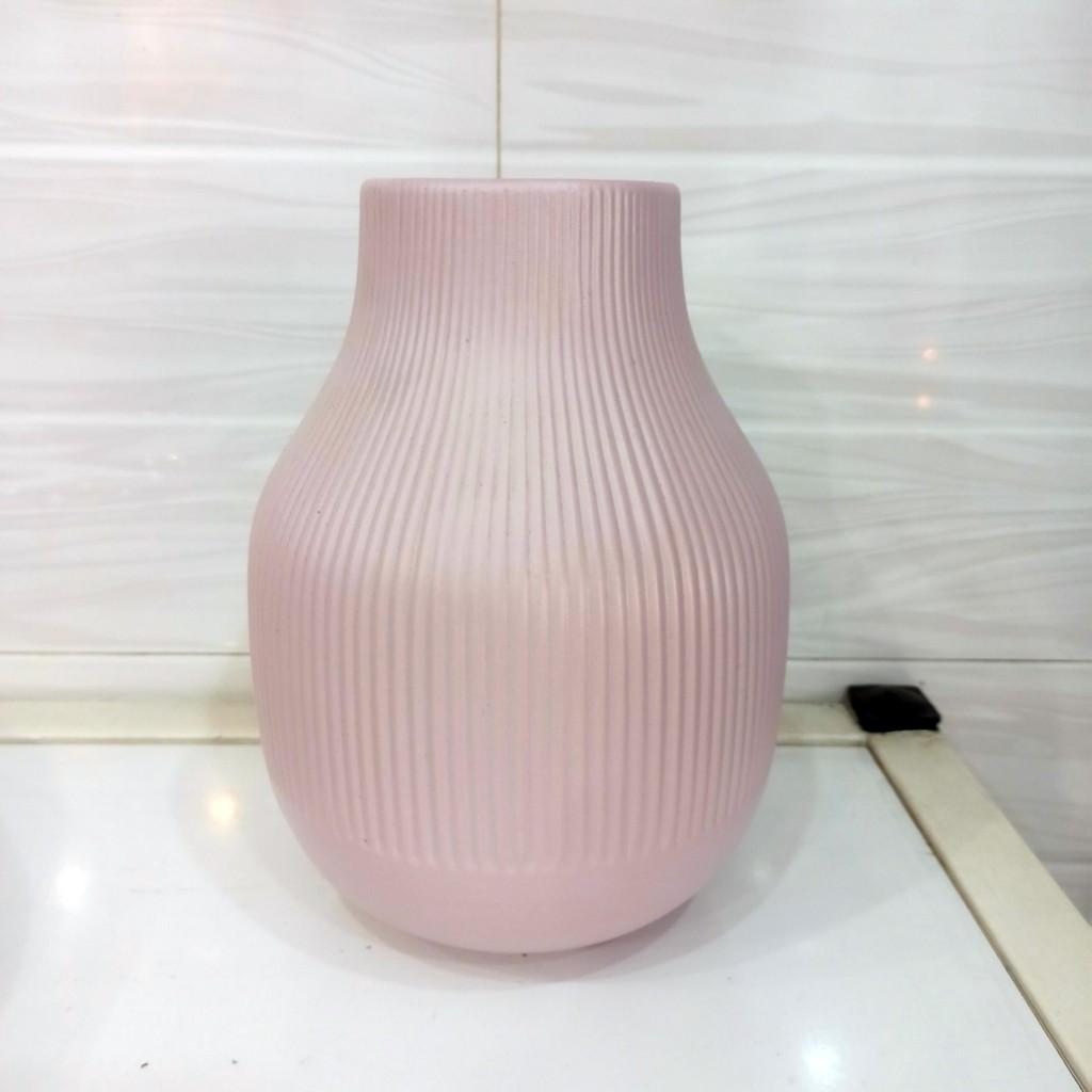 Bình hoa gốm hồng phong cách Bắc Âu hiện đại | Lọ hoa gốm trang trí - IKEA GRADVIS pink vase