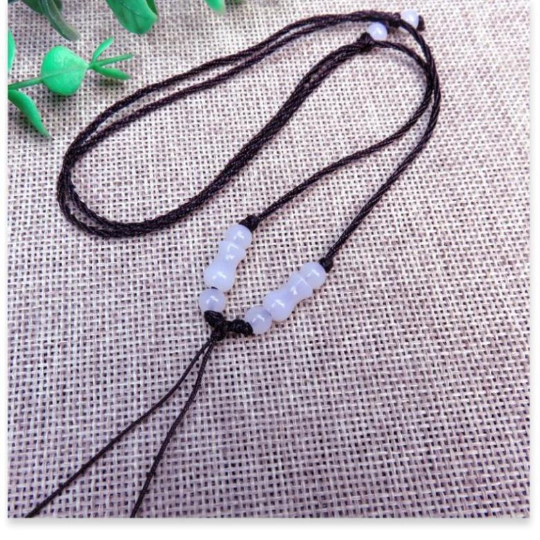 Dây tết chỉ đỏ đeo cổ - Green transfer beads,Fine 璎珞珞line necklac