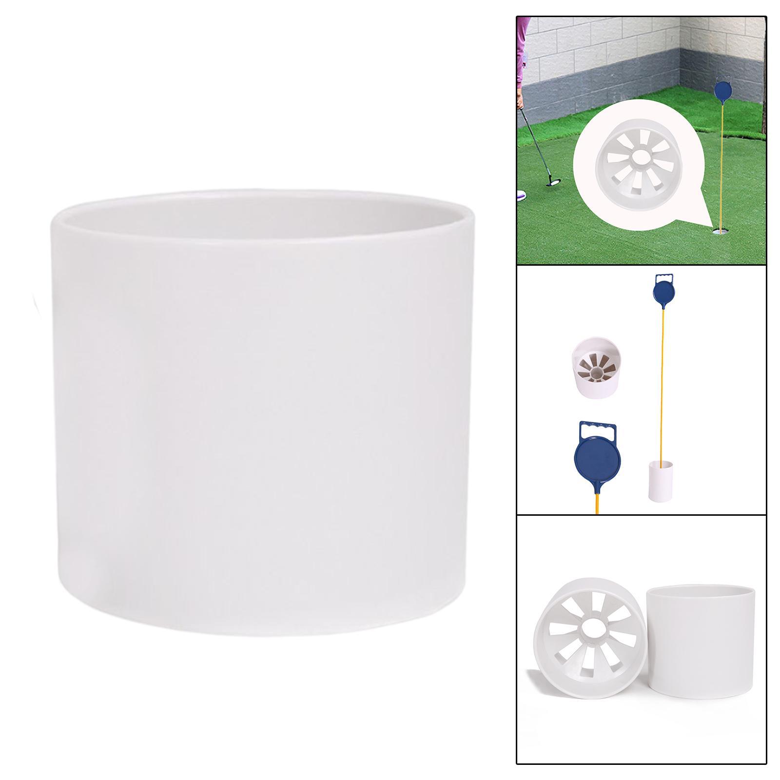 White Golf Cup Hole Putting Holder Supplies Durable Golf Tees for Home Outdoor