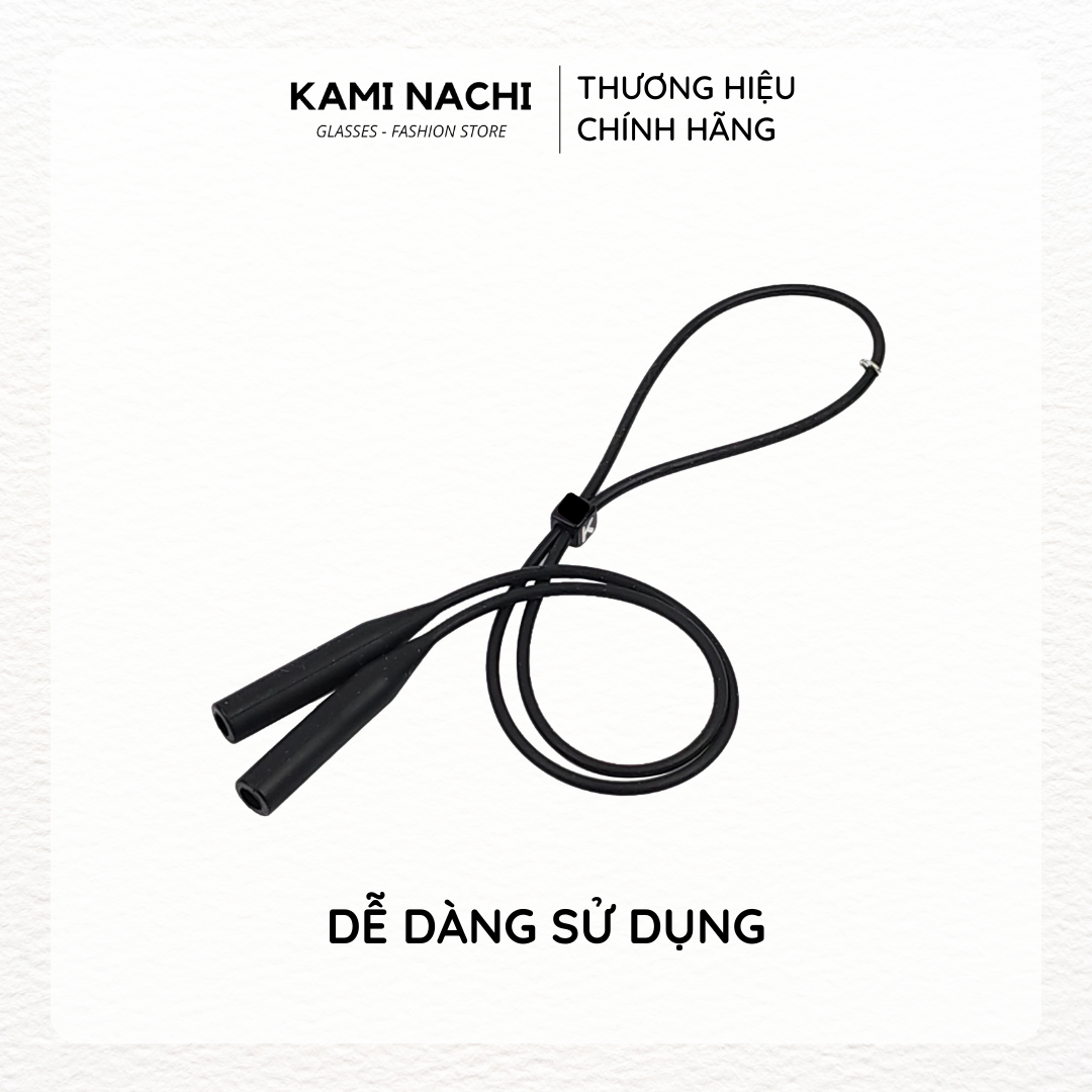 Hình ảnh Dây đeo chống trượt cho mắt kính KAMI NACHI phiên bản nâng cấp lỗ tròn 4mm chất liệu silicon