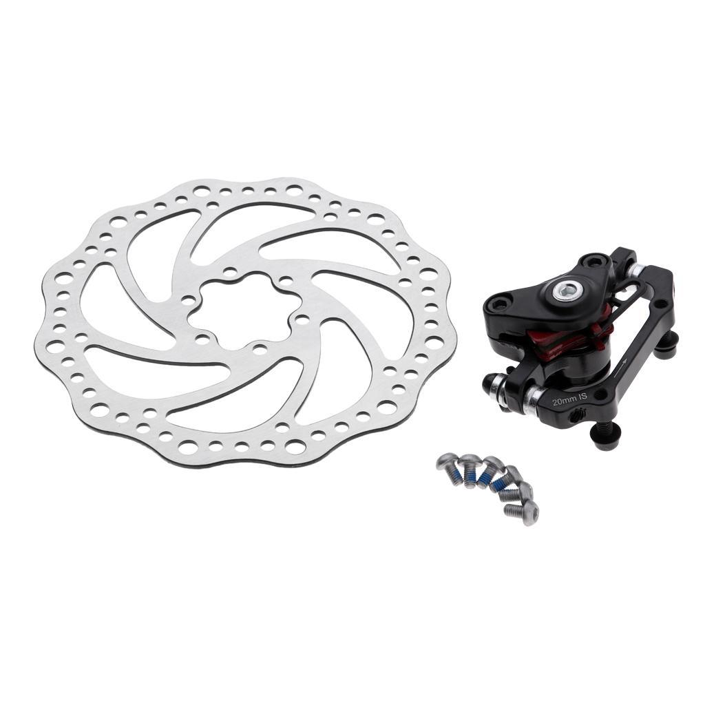 2xBike Disc Brake Rotor Mechanical Caliper 160mm Cable Set Rear Caliper Rotor