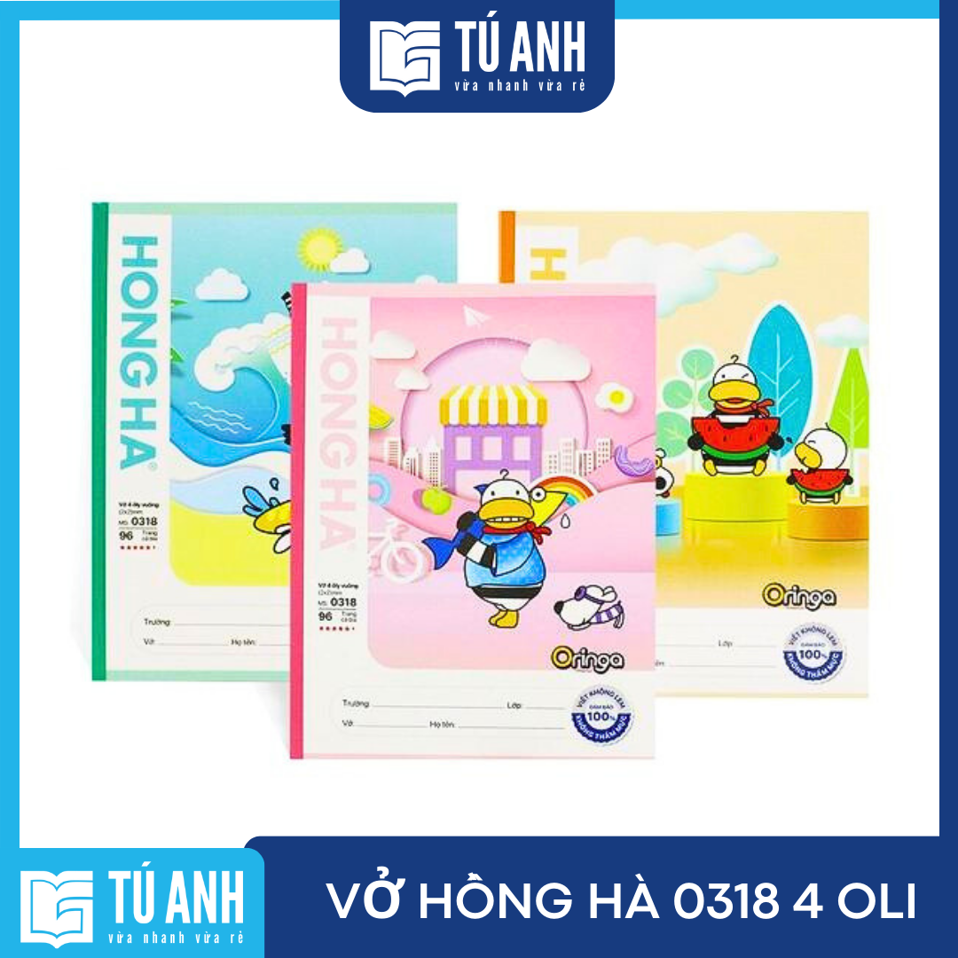 Lốc vở Hồng Hà 4 oli 96 trang