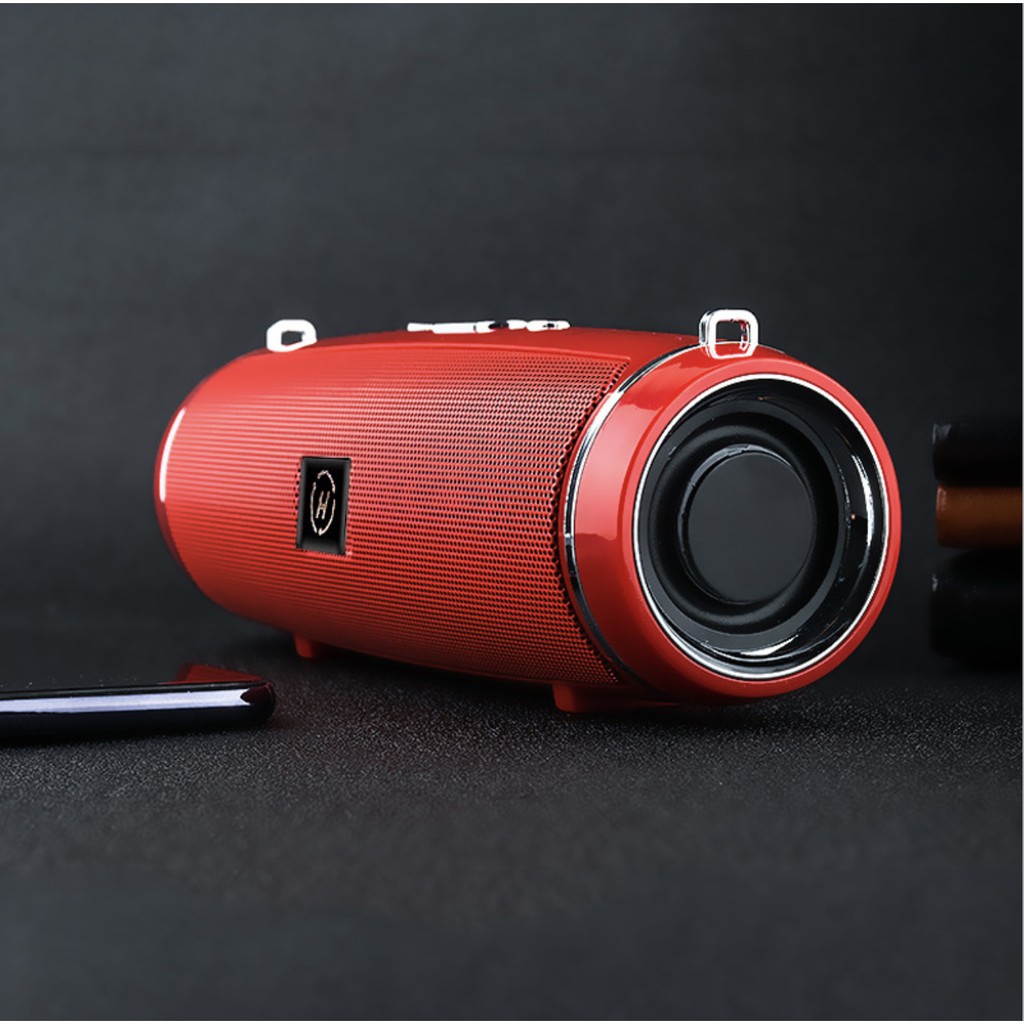 Loa bluetooth 4.2 mini âm thanh nổi sống động 6D HIFI DOUBLE HORN - red edition