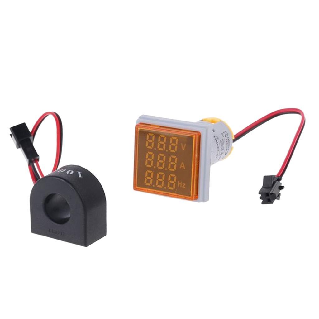 Pack of 3 LED Digital Voltmeter Voltage Current Frequency Meter AC 60-500V