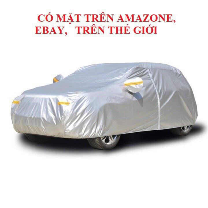 Bạt Phủ Ô Tô Tráng Nhôm Cách Nhiệt Cao Cấp Chống Nắng Mưa Bụi Cho Nhiều Dòng Xe