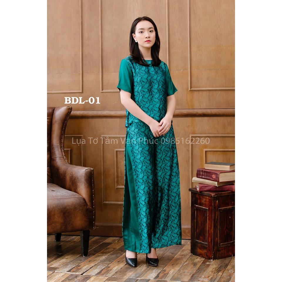 Bộ Đồ Lụa Phối Màu