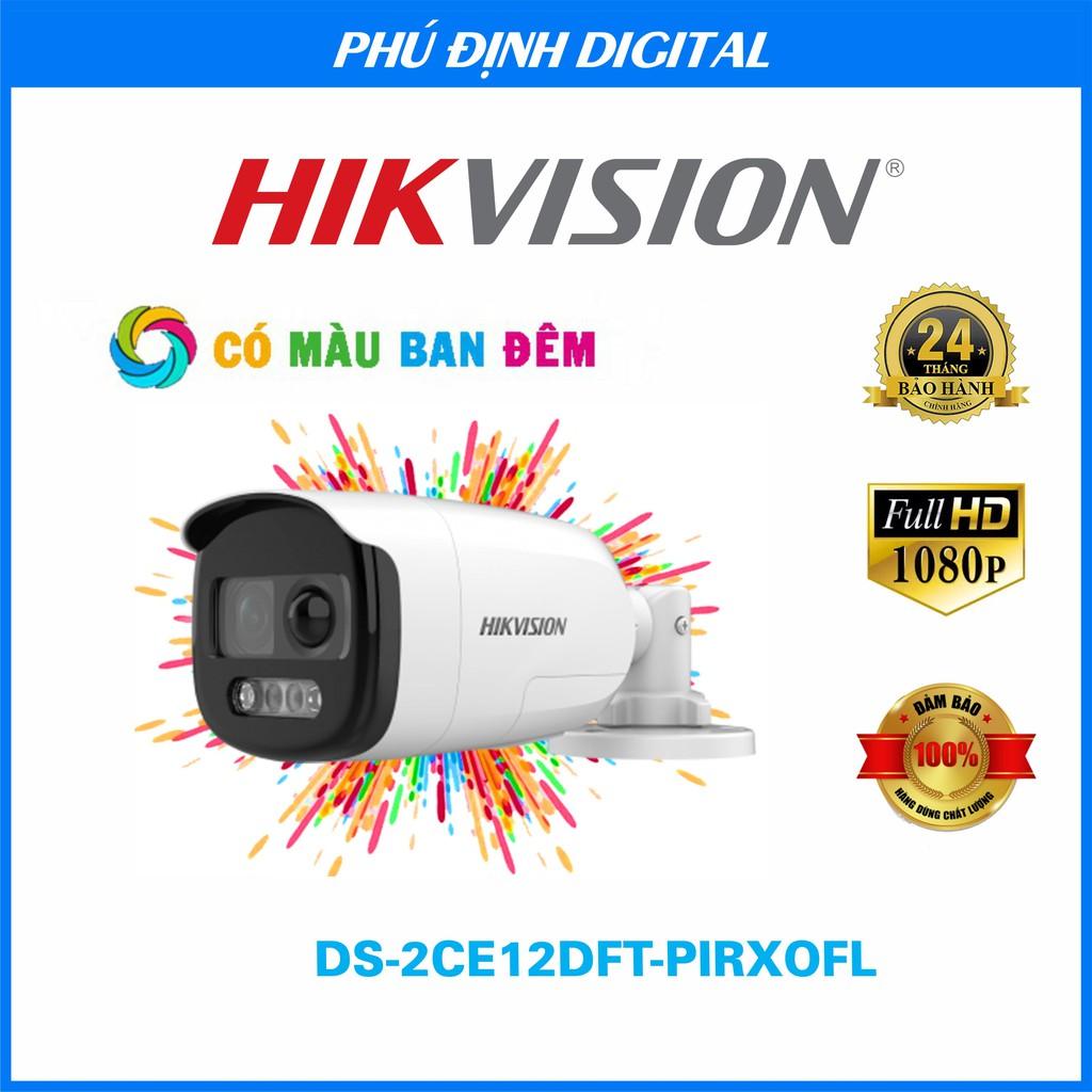 Camera HDTVI Color 2MP HIKVISION DS-2CE12DFT-PIRXOF - Hàng Chính Hãng