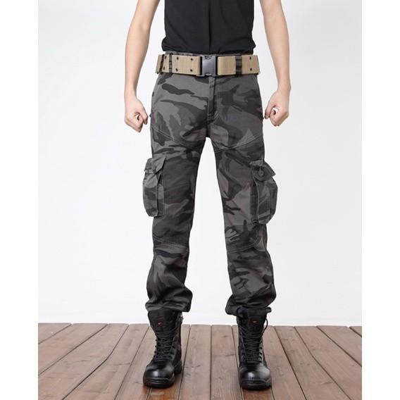 Quần dài túi hộp dã ngoại_sinh tồn - woodland