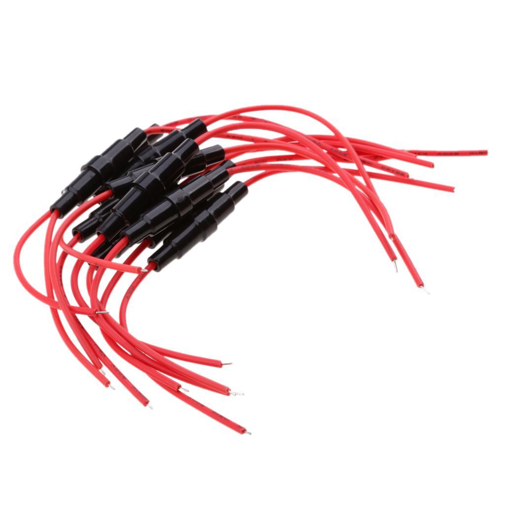 5-35pack 10 Pieces Waterproof Inline Tube Fuse Holder Block Connector