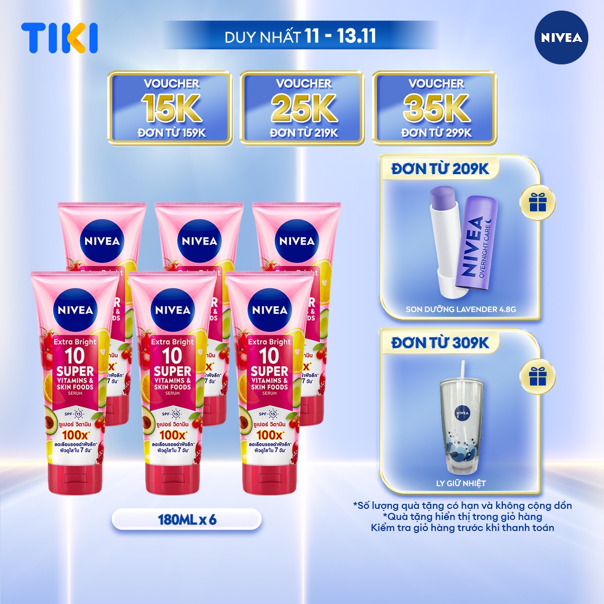 Combo 6 Tinh Chất/Sữa Dưỡng Thể