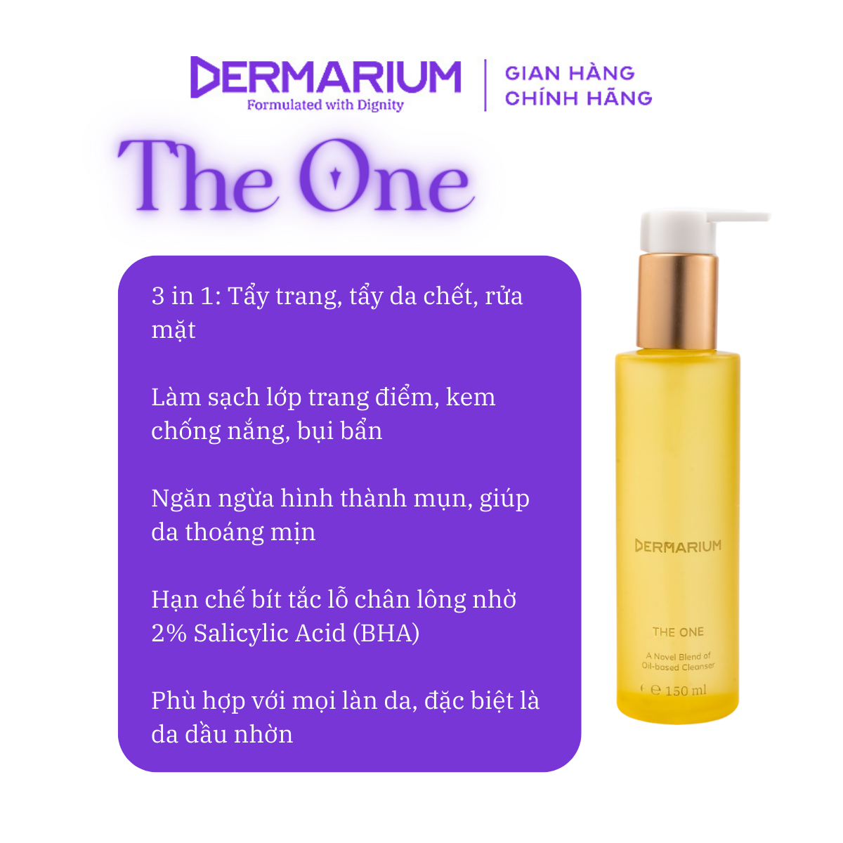 Dầu Tẩy Trang Dermarium The One Oil Cleanser