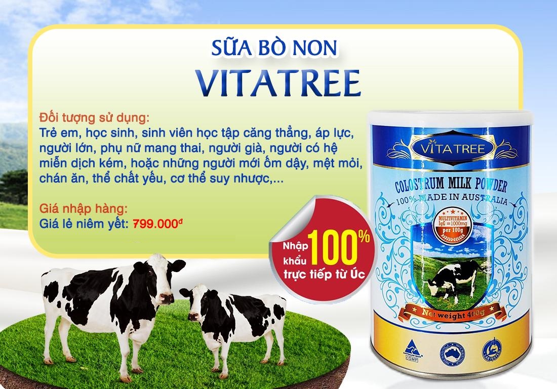 Sữa non Úc VITATREE Colostrum phát triển não bộ cho nhiều lứa tuổi Hộp 400gram