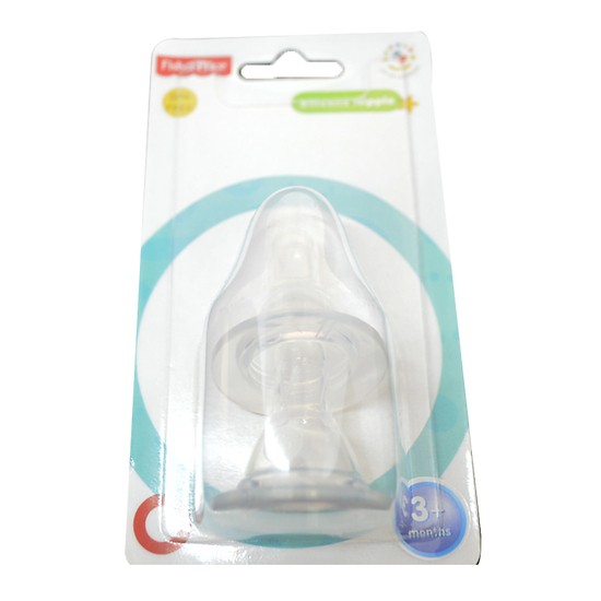 Bình sữa núm silicone có tay cầm Fisher Price 180ml - FP11 Kèm 2 núm silicone thay thế