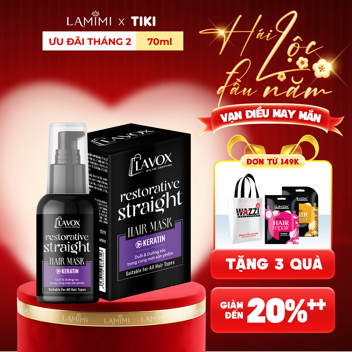 Duỗi Hấp Phục Hồi Keratin Lavox Online Shopping