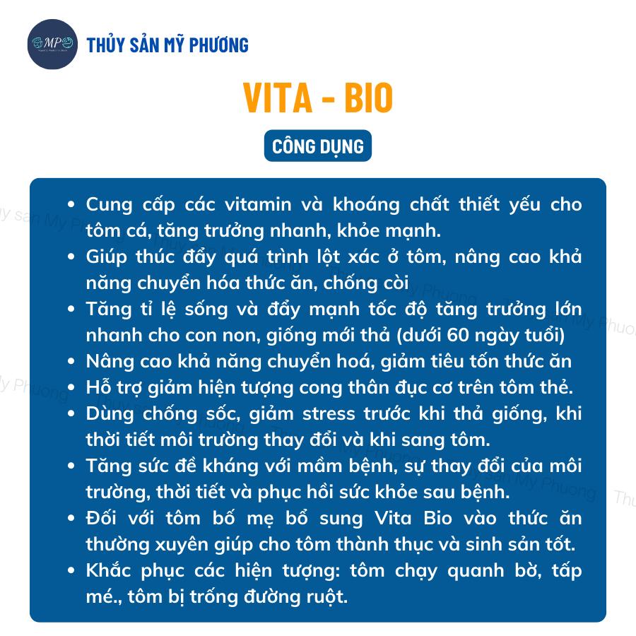 Hình ảnh Bổ sung vitamin khoáng điện giải chống sốc Vita Bio kích thích lột ăn mạnh tăng trọng cho tôm thẻ cá lươn ếch ốc ba ba