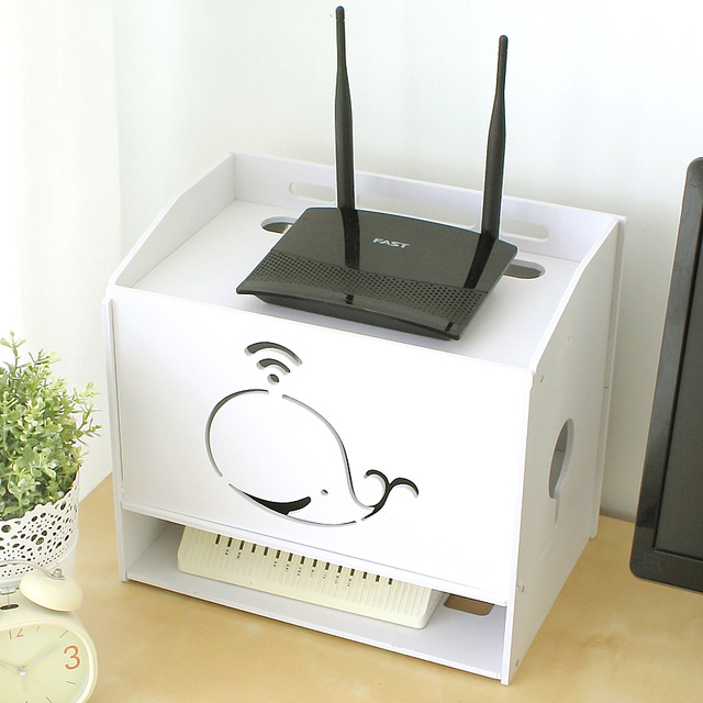 Hộp đựng wifi &amp; ổ điện tiện lợi CÁ HEO 3 Tầng không cần khoan tường - 3 tầng