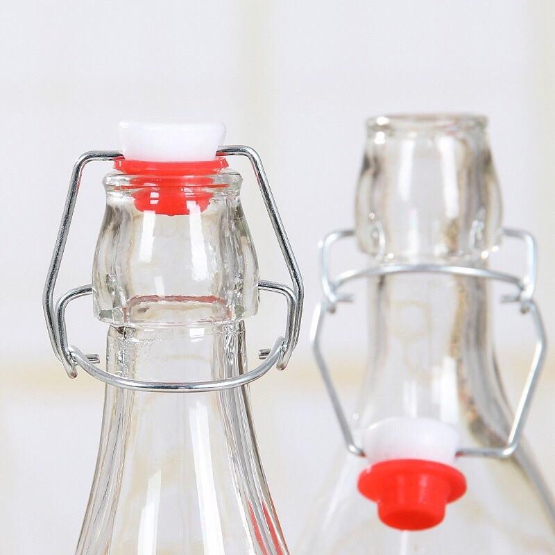 Chai thuỷ tinh nắp cài đựng nước ép, mật ong