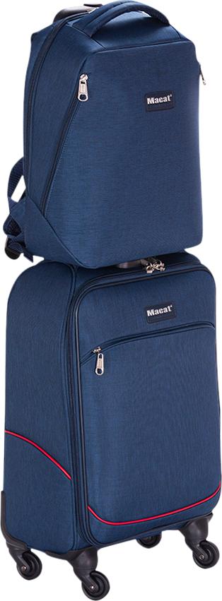 Bộ Vali (56 x 36 cm) Kèm Balo Laptop (42 x 35 cm) Macat AC19T - Xanh Navy