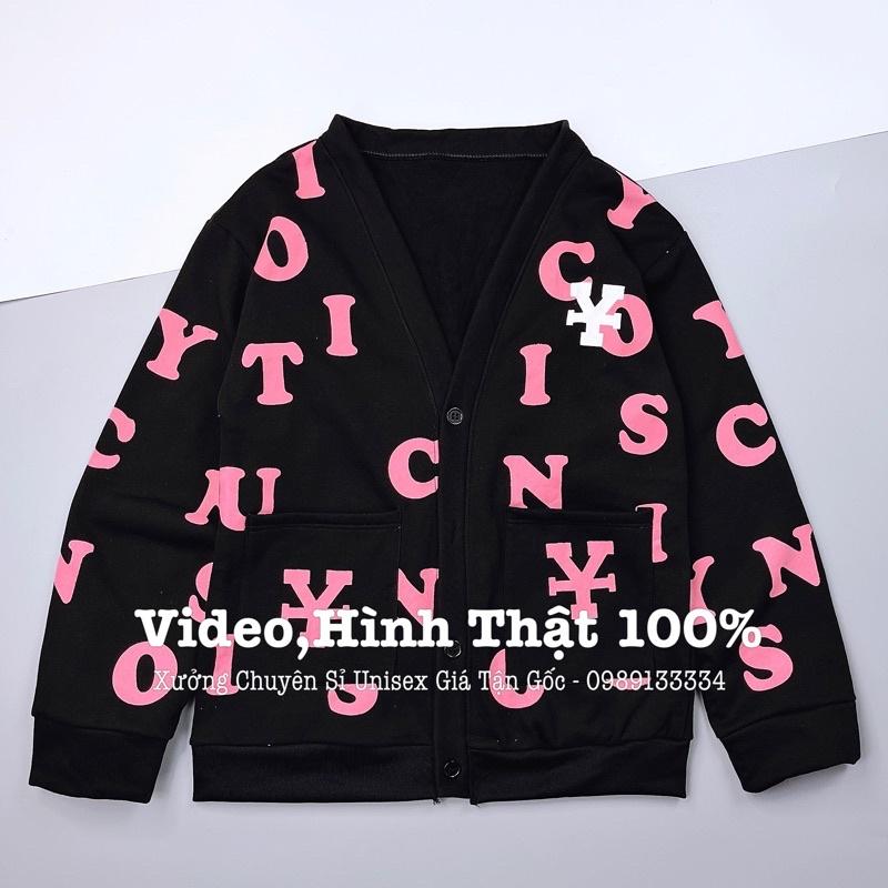 Áo khoác cardigan nữ nỉ bông hàng quảng châu siêu đẹp khoác 3D CDG CHỮ FULL