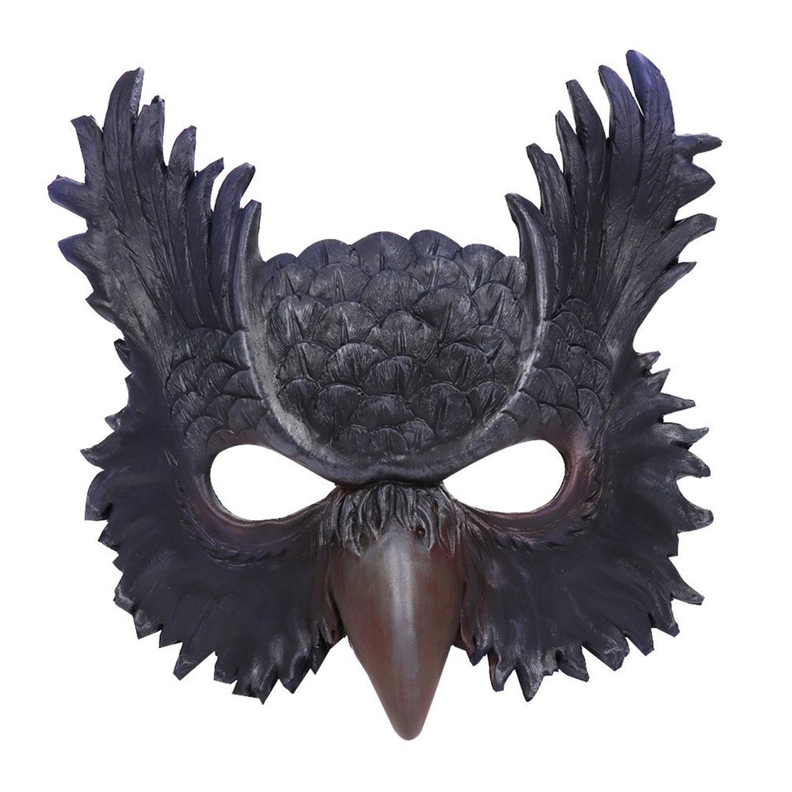 Halloween Cosplay Mask Costume Supplies Animal Owl Mask Wings for Decor