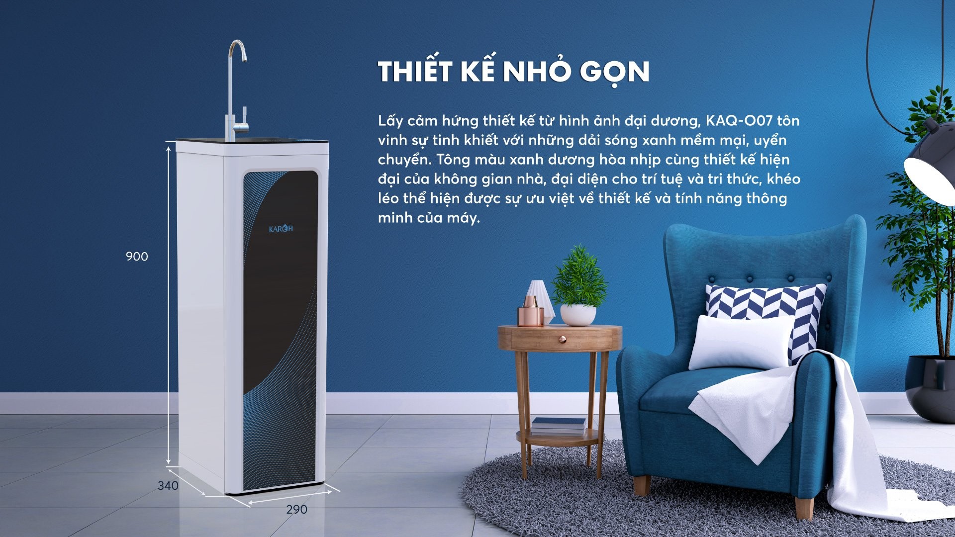 Máy lọc nước Karofi KAQ-O07 - hàng chính hãng