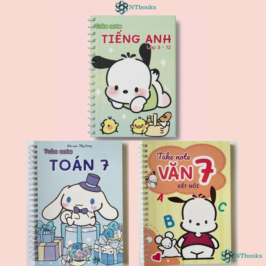 Sách Takenote lớp 7: Toán + Văn Kết Nối + Tiếng Anh 3-12 khổ A5 (Phiên Bản Mới Nhất)