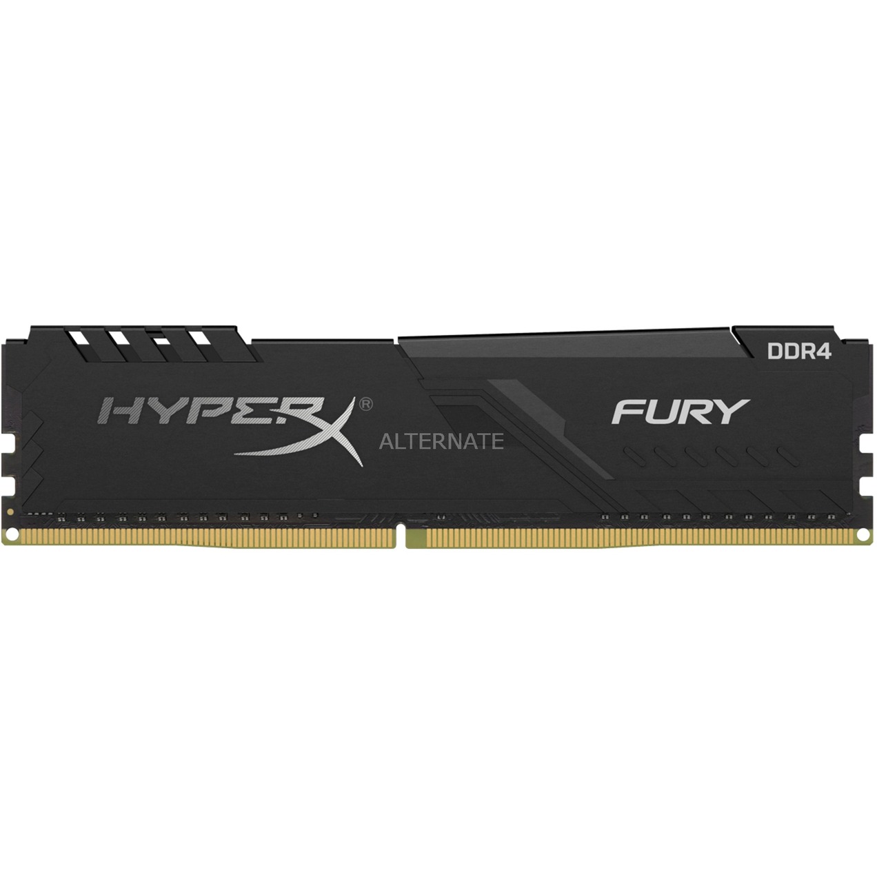Ram PC Kingston HyperX Fury Black 16GB Bus 2666 DDR4 CL16 DIMM XMP Non-ECC HX426C16FB4/16 - Hàng Chính Hãng