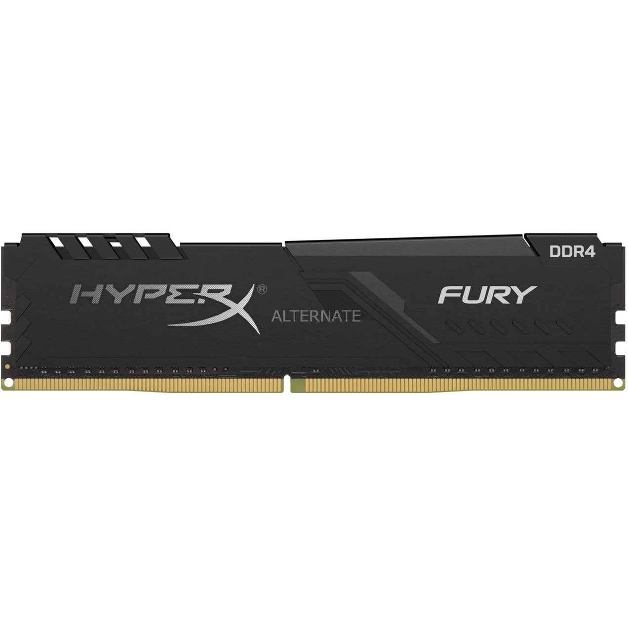 Ram PC Kingston HyperX Fury Black 16GB (1x16GB) Bus 2666 DDR4 CL16 DIMM XMP Non-ECC HX426C16FB4/16 - Hàng Chính Hãng