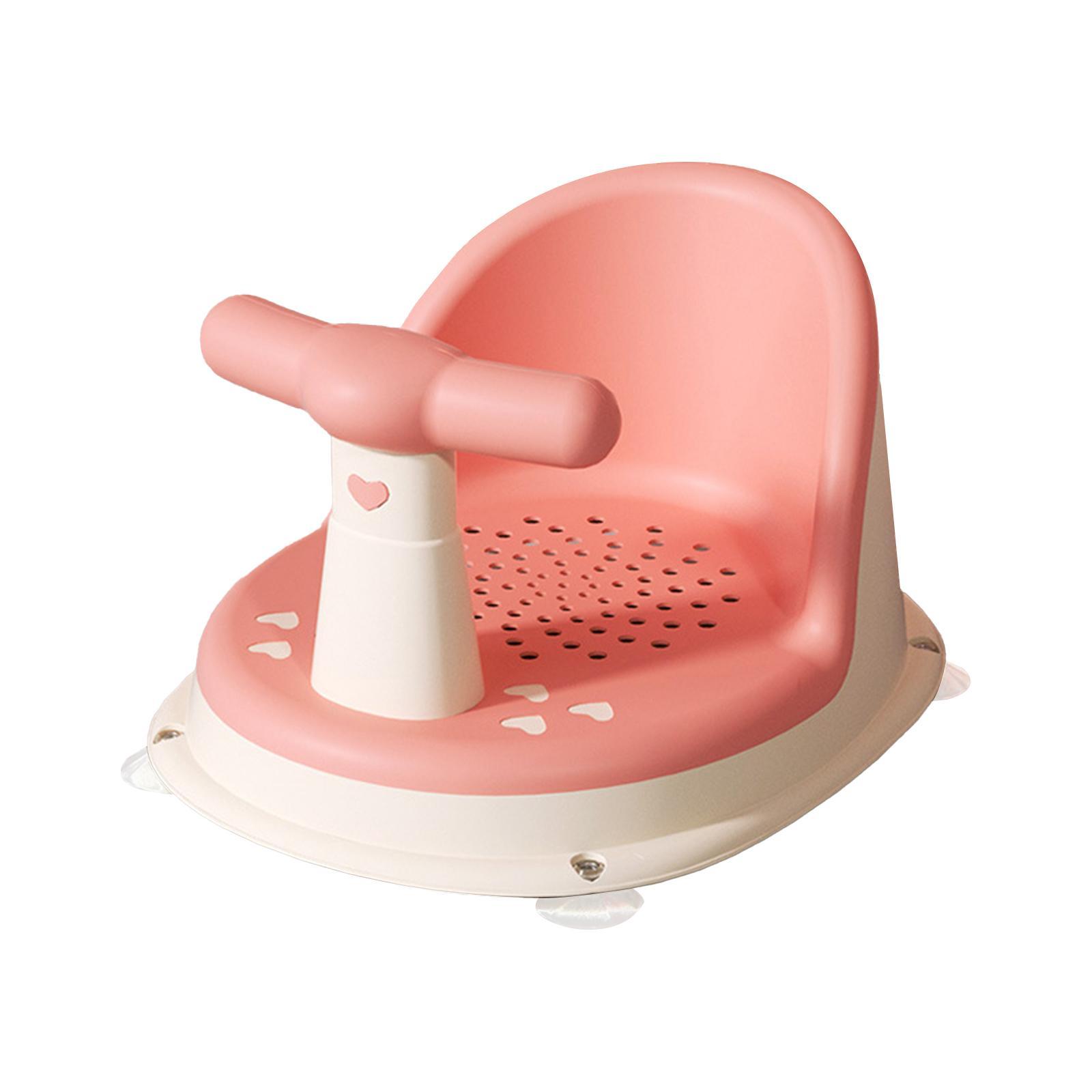 Portable bathtub Seat Infant Bath Chair non Slip Pink