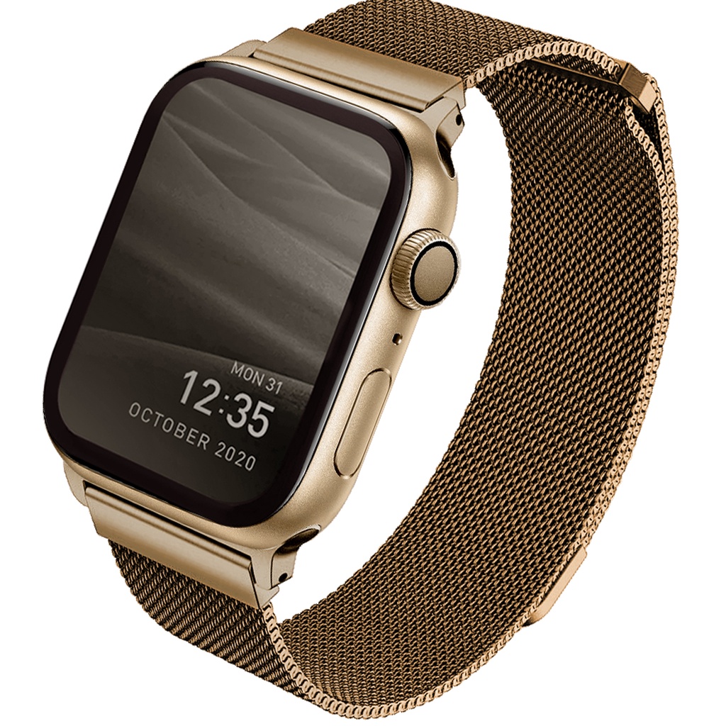 Dây Đeo UNIQ DANTE Mesh Steel Strap For Apple Watch Series 1~8/ SE đủ size, chất liệu thép bền bỉ. Hàng Chính Hãng