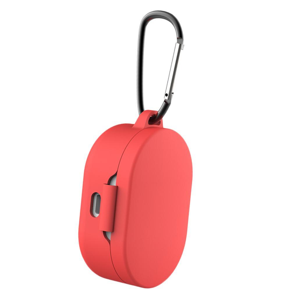 2Pcs Earphone Cover 360° Full Protection for Redmi Airdots Red+Gray