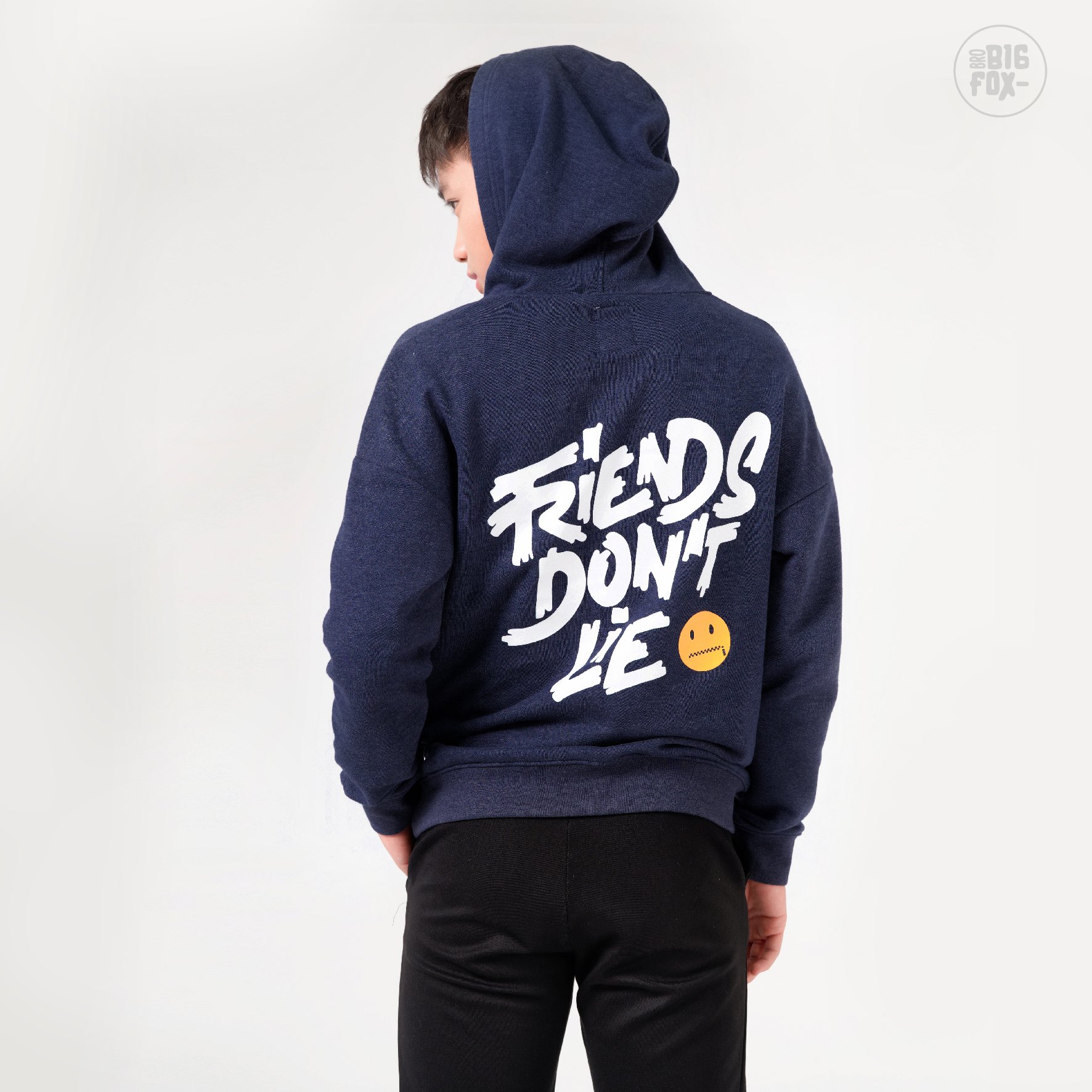 Áo bé trai BIGFOX - MISS MEOW thu đông, áo nỉ cho bé dài tay có mũ hoodie size đại friend dont lie 12-15 tuổi