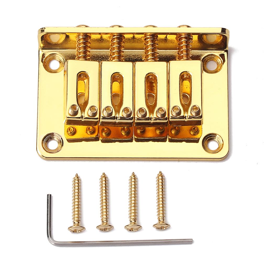 Cao Cấp 4 Bass Cầu cho Đàn Guitar Điện Đàn Ukulele Cầu Phụ Kiện