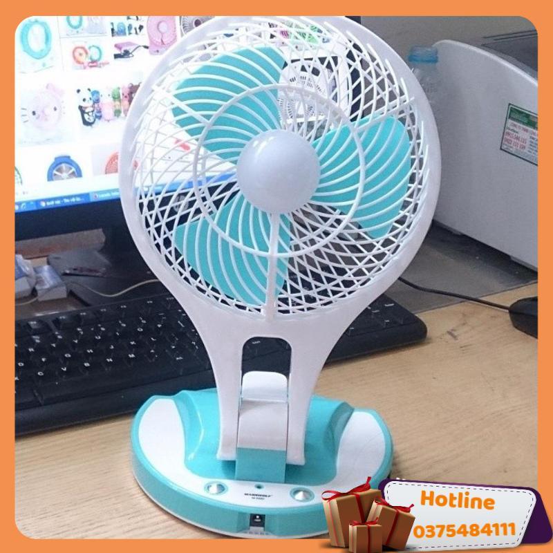 Quạt Sạc Điện Kiêm Đèn Pin Mini Fan M-5580 Rất Đa Năng Và Tiện Lợi Khi Mang Đi Di Chuyển  - Hàng Loại 1