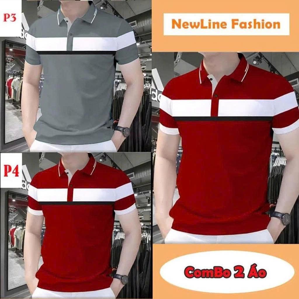 Áo Polo Nam Phối Ngực Thể Thao Trẻ Trυng Chất Cá Sấu CVC Sang Trọng Menswear Cao Cấp. - Đỏ