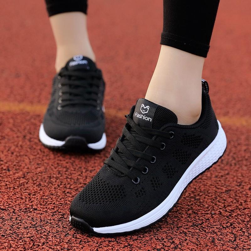 Giày Sneaker Thể Thao Chạy Bộ Nữ Khô Thoáng