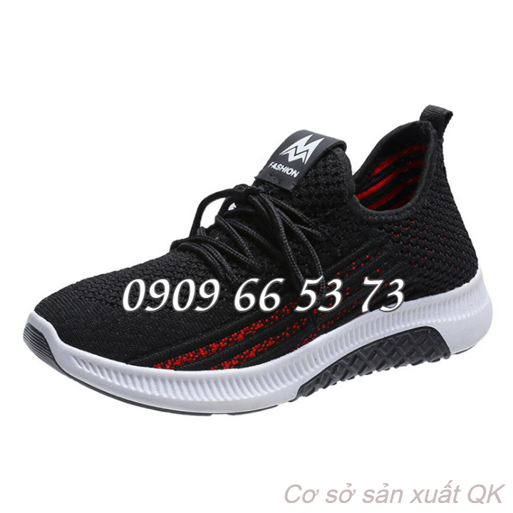 Giày sneaker Nữ kẻ sọc, đế khoan phối màu - Giày thể thao, giày đi bộ – Mã số 1830