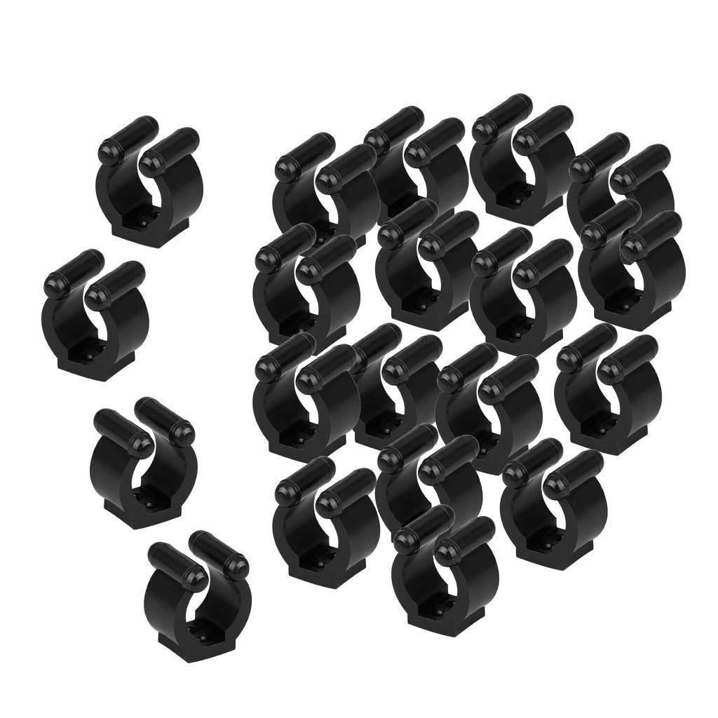 20x Pool  Fishing Rod Clips Clamps Storage Rack Billiards  Holder 17mm