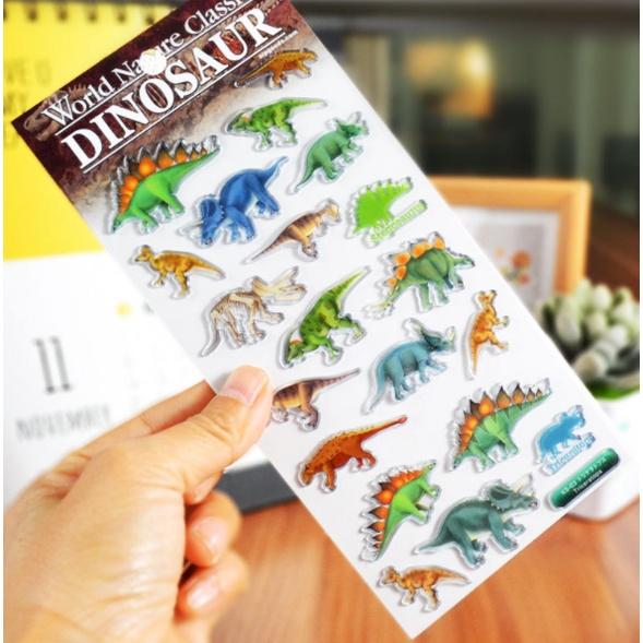 Sticker 3D Khủng long Hình dán nổi Dinosaur cho bé